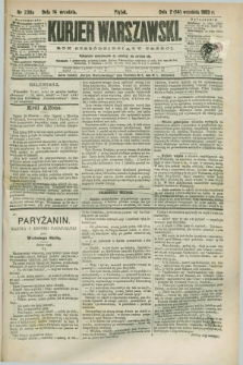 Kurjer Warszawski. R.63, nr 238a (14 września 1883) - wydanie poranne