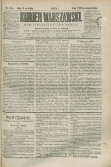 Kurjer Warszawski. R.63, nr 239a (15 września 1883) - wydanie poranne