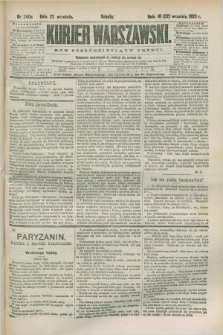 Kurjer Warszawski. R.63, nr 246a (22 września 1883) - wydanie poranne