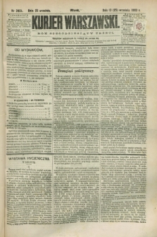 Kurjer Warszawski. R.63, nr 249b (25 września 1883)