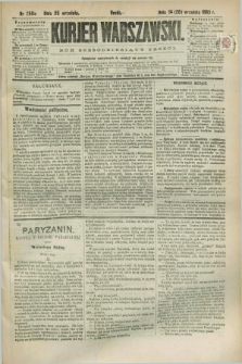 Kurjer Warszawski. R.63, nr 250a (26 września 1883) - wydanie poranne