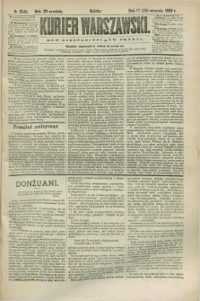 Kurjer Warszawski. R.63, nr 253b (29 września 1883)