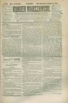 Kurjer Warszawski. R.63, nr 255a (1 października 1883) - wydanie poranne