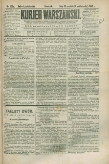Kurjer Warszawski. R.63, nr 258a (4 października 1883) - wydanie poranne
