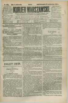 Kurjer Warszawski. R.63, nr 260a (6 października 1883) - wydanie poranne