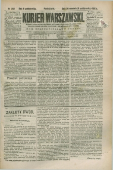 Kurjer Warszawski. R.63, nr 262a (8 października 1883) - wydanie poranne