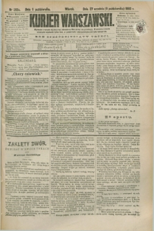 Kurjer Warszawski. R.63, nr 263a (9 października 1883) - wydanie poranne