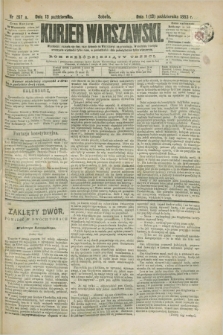 Kurjer Warszawski. R.63, nr 267a (13 października 1883) - wydanie poranne
