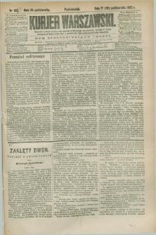 Kurjer Warszawski. R.63, nr 283a (29 października 1883) - wydanie poranne