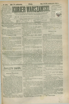 Kurjer Warszawski. R.63, nr 284a (30 października 1883) - wydanie poranne