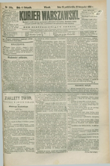 Kurjer Warszawski. R.63, nr 291a (6 listopada 1883) - wydanie poranne