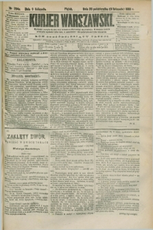 Kurjer Warszawski. R.63, nr 294a (9 listopada 1883) - wydanie poranne