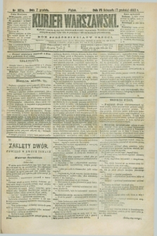 Kurjer Warszawski. R.63, nr 322a (7 grudnia 1883) - wydanie poranne