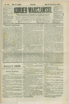 Kurjer Warszawski. R.63, nr 340a (27 grudnia 1883) - wydanie poranne