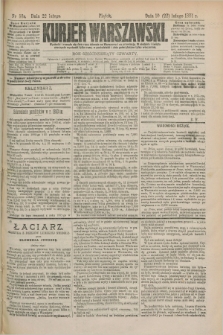 Kurjer Warszawski. R.64, nr 53a (22 lutego 1884)