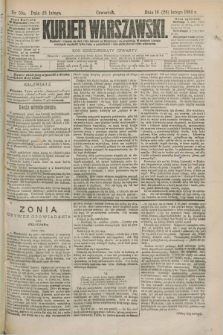 Kurjer Warszawski. R.64, nr 59a (28 lutego 1884)