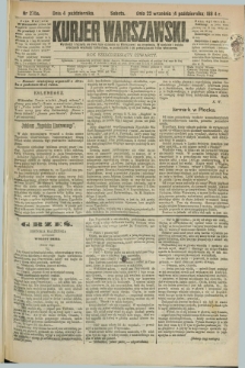 Kurjer Warszawski. R.64, nr 275a (4 października 1884)