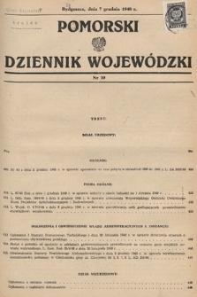 Pomorski Dziennik Wojewódzki. 1948, nr 39