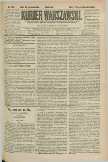 Kurjer Warszawski. R.64, nr 290 (19 października 1884)