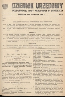 Dziennik Urzędowy Wojewódzkiej Rady Narodowej w Bydgoszczy. 1966, nr 23