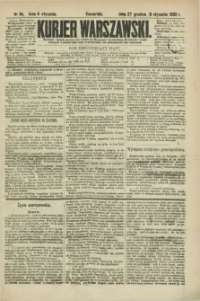 Kurjer Warszawski. R.65, nr 8a (8 stycznia 1885)