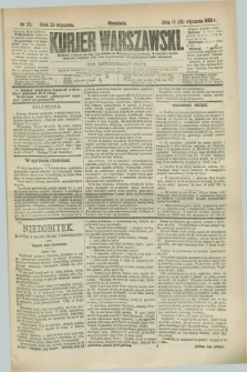 Kurjer Warszawski. R.65, nr 25 (25 stycznia 1885)