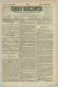 Kurjer Warszawski. R.65, nr 52a (21 lutego 1885)