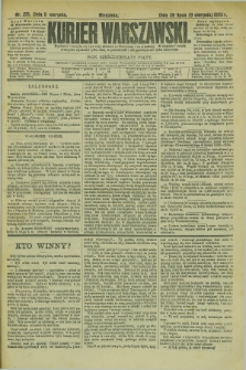 Kurjer Warszawski. R.65, nr 218 (9 sierpnia 1885)