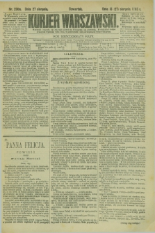 Kurjer Warszawski. R.65, nr 236a (27 sierpnia 1885)