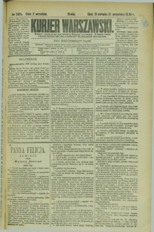 Kurjer Warszawski. R.65, nr 242a (2 września 1885)