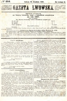 Gazeta Lwowska. 1866, nr 294