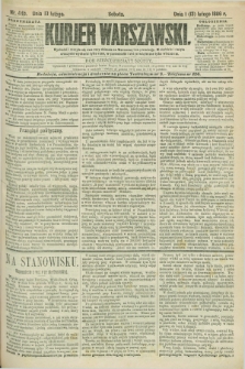 Kurjer Warszawski. R.66, nr 44b (13 lutego 1886)