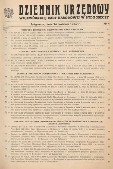 Dziennik Urzędowy Wojewódzkiej Rady Narodowej w Bydgoszczy. 1969, nr 4