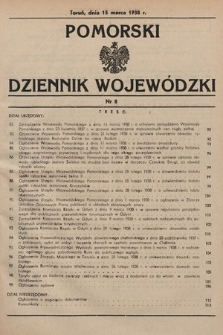 Pomorski Dziennik Wojewódzki. 1938, nr 8