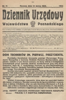 Dziennik Urzędowy Województwa Poznańskiego. 1924, nr 11