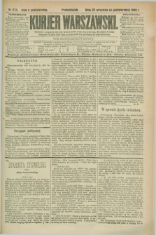 Kurjer Warszawski. R.66, nr 274 (4 października 1886)