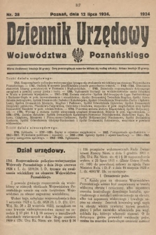 Dziennik Urzędowy Województwa Poznańskiego. 1924, nr 28