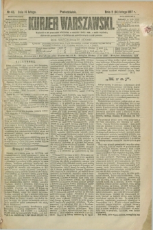 Kurjer Warszawski. R.67, nr 45 (14 lutego 1887)