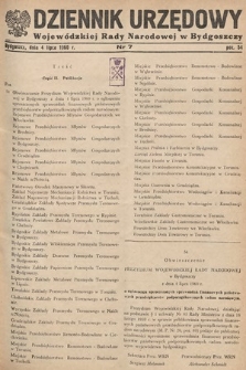 Dziennik Urzędowy Wojewódzkiej Rady Narodowej w Bydgoszczy. 1960, nr 7