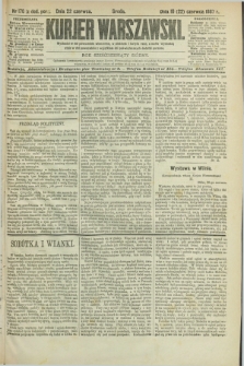 Kurjer Warszawski. R.67, nr 170 (22 czerwca 1887)