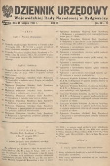 Dziennik Urzędowy Wojewódzkiej Rady Narodowej w Bydgoszczy. 1960, nr 8