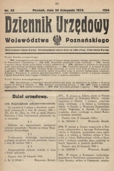 Dziennik Urzędowy Województwa Poznańskiego. 1924, nr 48