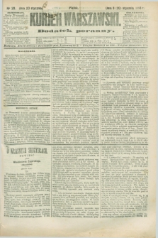 Kurjer Warszawski : dodatek poranny. R.68, nr 20 (20 stycznia 1888)