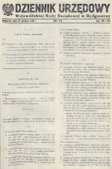 Dziennik Urzędowy Wojewódzkiej Rady Narodowej w Bydgoszczy. 1960, nr 14