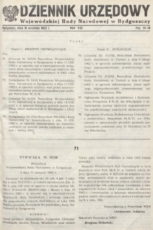 Dziennik Urzędowy Wojewódzkiej Rady Narodowej w Bydgoszczy. 1962, nr 10