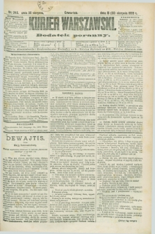 Kurjer Warszawski : dodatek poranny. R.68, nr 240 (30 sierpnia 1888)