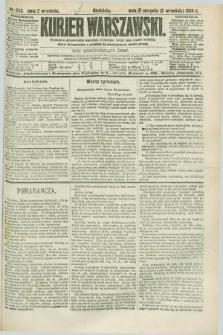 Kurjer Warszawski. R.68, nr 243 (2 września 1888)