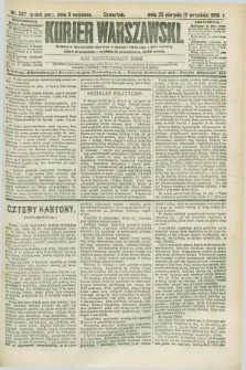 Kurjer Warszawski. R.68, nr 247 (6 września 1888)