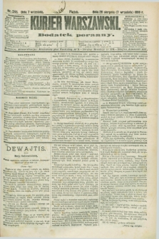 Kurjer Warszawski : dodatek poranny. R.68, nr 248 (7 września 1888)