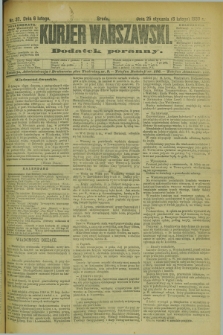 Kurjer Warszawski : dodatek poranny. R.69, nr 37 (6 lutego 1889)